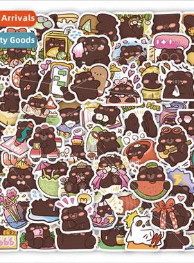 60 new cute arrogant bear graffiti stickers decorative handb