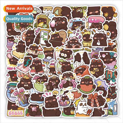 60 new cute arrogant bear graffiti stickers decorative handb