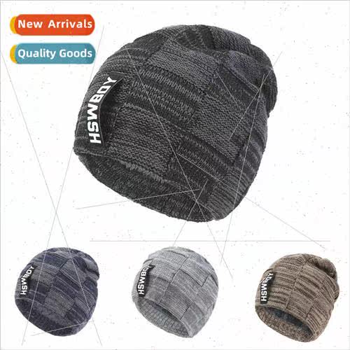 Knitted cap female thickened knitted wool cap winter warm pa