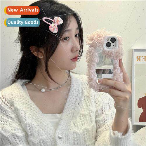 适用 Apple 14Pro Plush Alien Mirror xr Phone Case iphonexs m