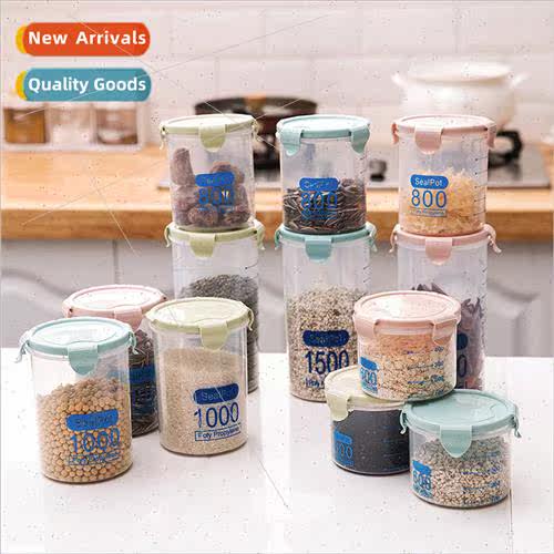 Kitchen moisture-proof transparent sealing jar grains and ce