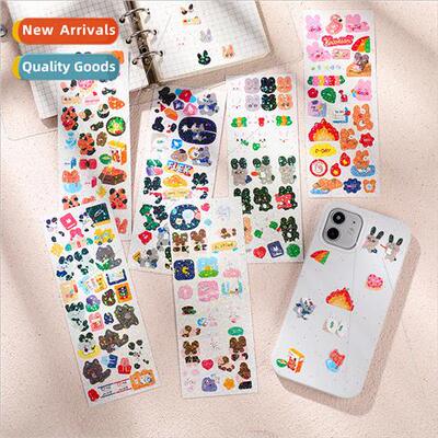 Korea cute cartoon rabbit with flash laser stickers handbook