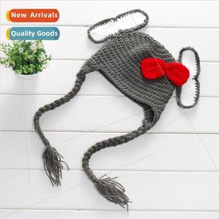 Baby Hundred Days Handmade Props Hat Photography Cut Knitted