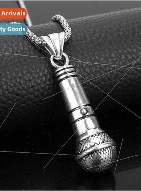 Hip Hop Necklace Pendant Microphone Pendant Necklace Microph