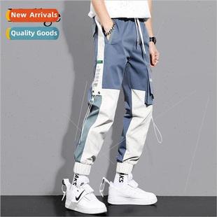 teenage hundred harness Work students mens splicing pants