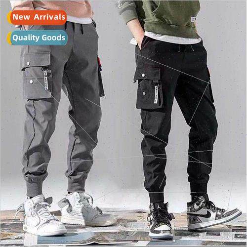 2020 spring and summer new mens work pants casual drawstring