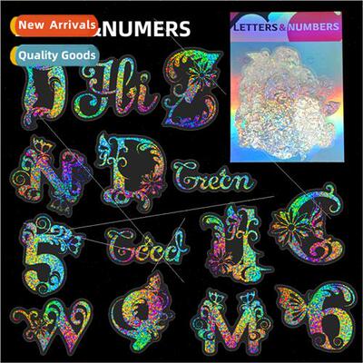 50 pcs of numbers letters children cognitive silver laser st