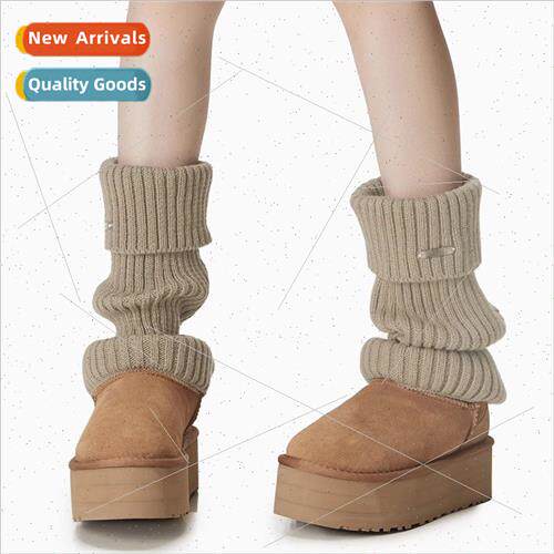 Knitted stacked socks snow boots sock covers 适用 womens  of