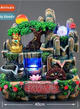 Wigwam flowing water 适用tune cat resin crafts ornaments ind