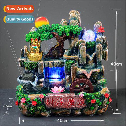 Wigwam flowing water 适用tune cat resin crafts ornaments ind