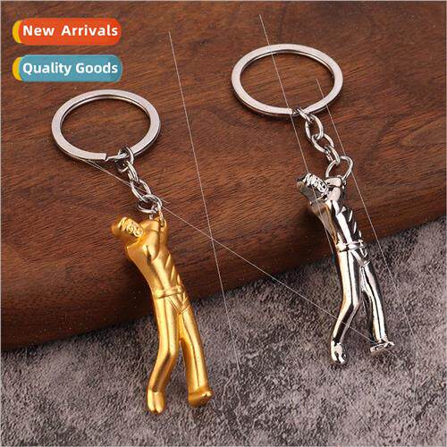Golf keychain creative metal key ring small gift key pendant