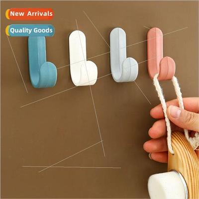 Scandinavian minimalist J-shaped hooks kitchen no-hole hooks