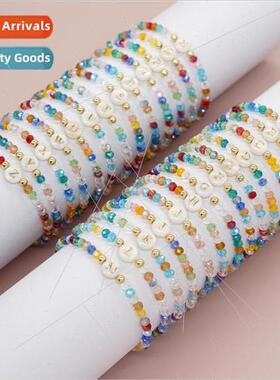 INS Shambhala bohemian  jewelry shell 26 letters colorful cr