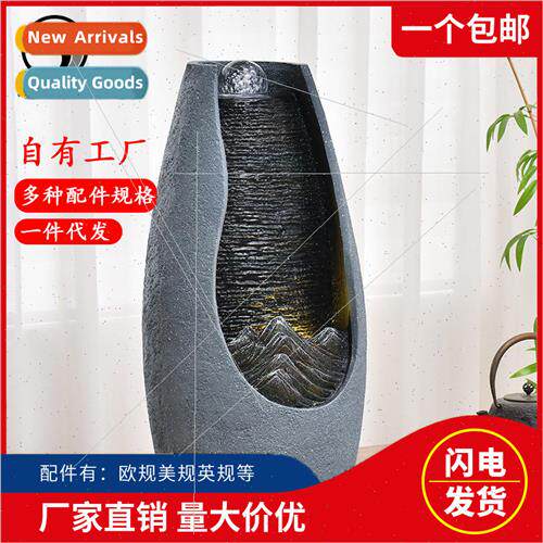 Modern luxury floor running water fountain ornaments  home l