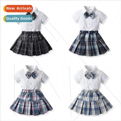 Summer girls short skirt suit New college  England short-sle