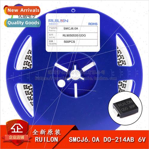 New al SMCJ6.0A DO-214AB 6V/Unidirectional TVS Transient Sup