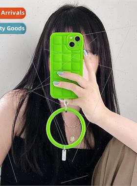 适用 iPhone12/13PROMAX simple fluorescent green square Apple