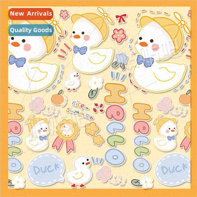 Cartoon cute yellow duck electric car laptop ipad stickers s