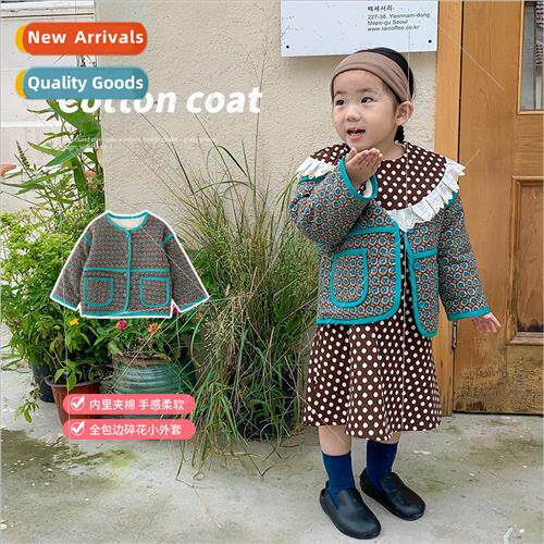 Korean childrens clothing 22 winter new girls cotton jacket