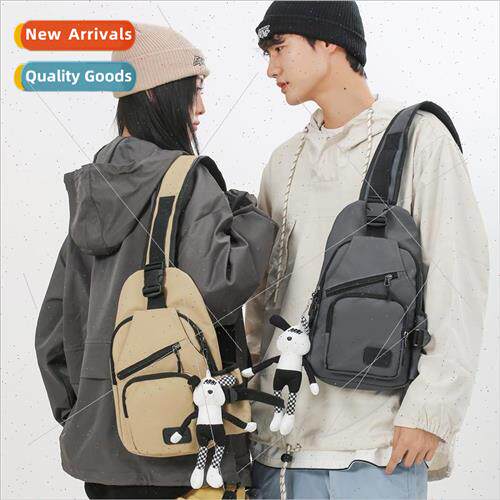New splicing cool casual shoulder bag motorcycle fashion men