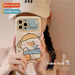little white new cute iPhone1 14ProMax fun 适用 Cartoon duck