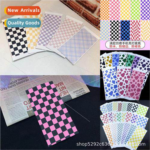 Checkerboard grid cell phone case 适用 apple goo plate drip