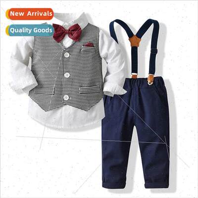 Korean  of the baby gentleman set in the fall cotton long-sl