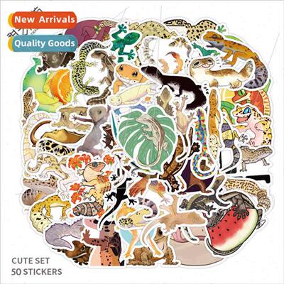 50 -repeating crawling critters gecko graffiti stickers pers