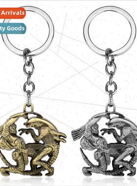 Movie s AVP Alien vs. Iron Warrior Metal Retro Keychain Pend