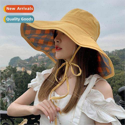 Fisherman hat female 2023 new large brim sunscreen ultraviol
