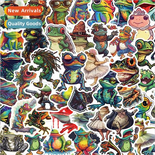 51 multi-color peace dazzle color frog cartoon cute frog per