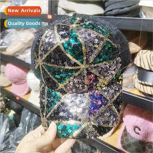 winter sequins duck Hat cap fall tongue round female