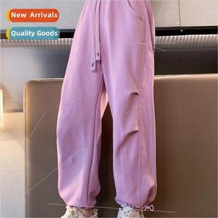 and autumn wearing pants swea outside spring new Girls 2023