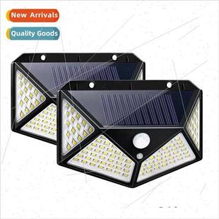 solar lights set sides lam sensor 100LED garden Four outdoor