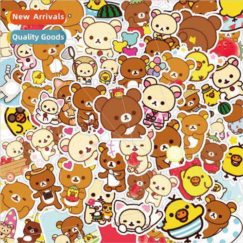 50 new bear stickers cute cartoon handbook stickers children