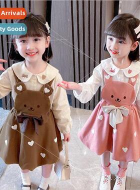 2023 new childrens clothing girls casual suit spring  in sma