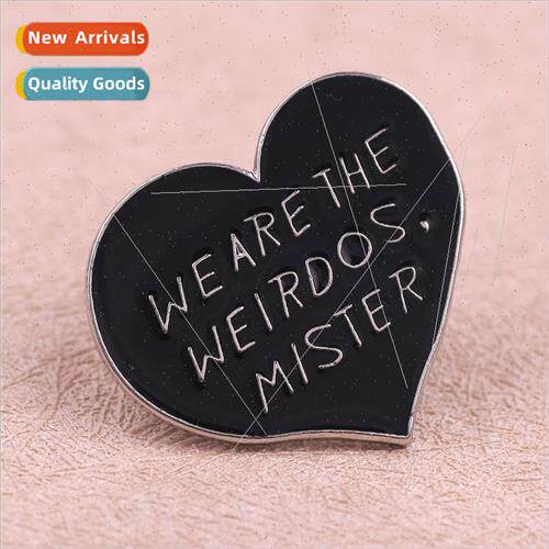 Halloween Horror Movies Black Heart Love Shaped Letter Metal