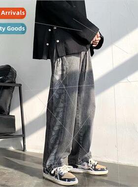 Spring and summer straight jeans ins Hong Kong  loose Korean