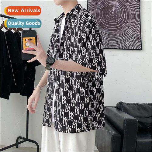 mens short-sleeved shirt men Korean nd ins couple T-shirt to