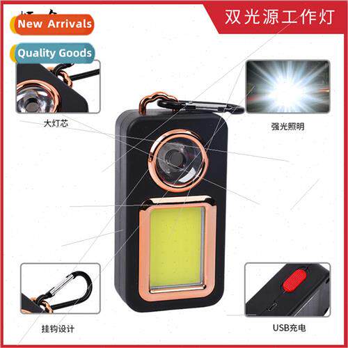 New solar flashlight rechargeable overhaul work light campin