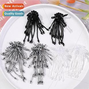 Temperament solid color long section firework tassel flowers