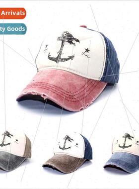 New Adult Color Blocking Baseball Cap Men and Women Printed