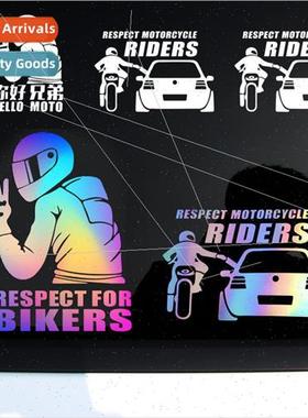 Respect 适用 Bikers Motorcycle Stickers Car Stickers Laser E