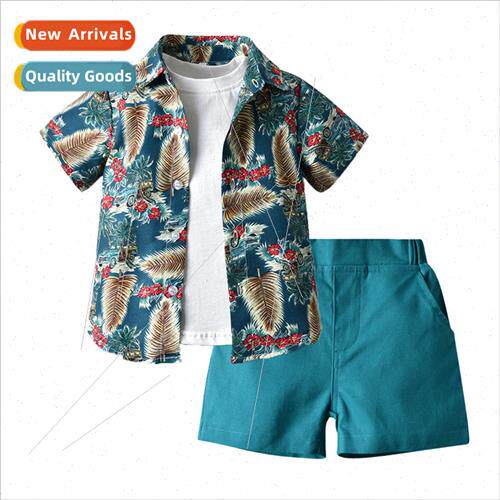 Childrens Hawaii Set 2023 Boys Fashion Flower Shirt Jacket S