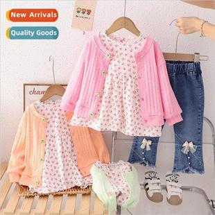 set flo and new sweet 2023 spring fall Baby cute girl
