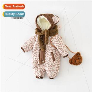 Baby winter one-piece cotton clothing crawling suit boys and
