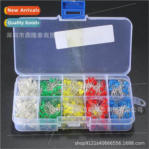 500pcs/ 5 colors F3 3MM Round LED Assortment Kit Super Brigh