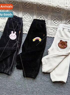 Childrens clothing girls pants fall childrens sports casual