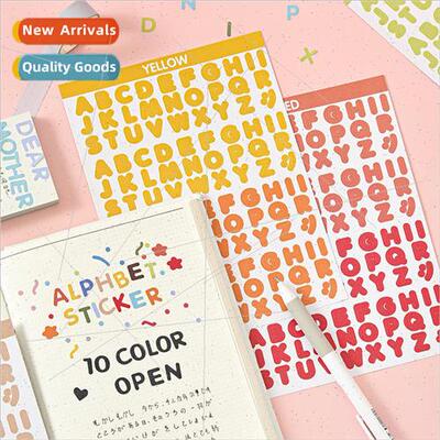 Flat sheet stickers candy color alphabet stickers series Kor