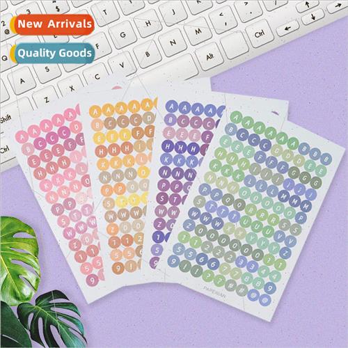Korean candy color English letters and numbers stickers Pape